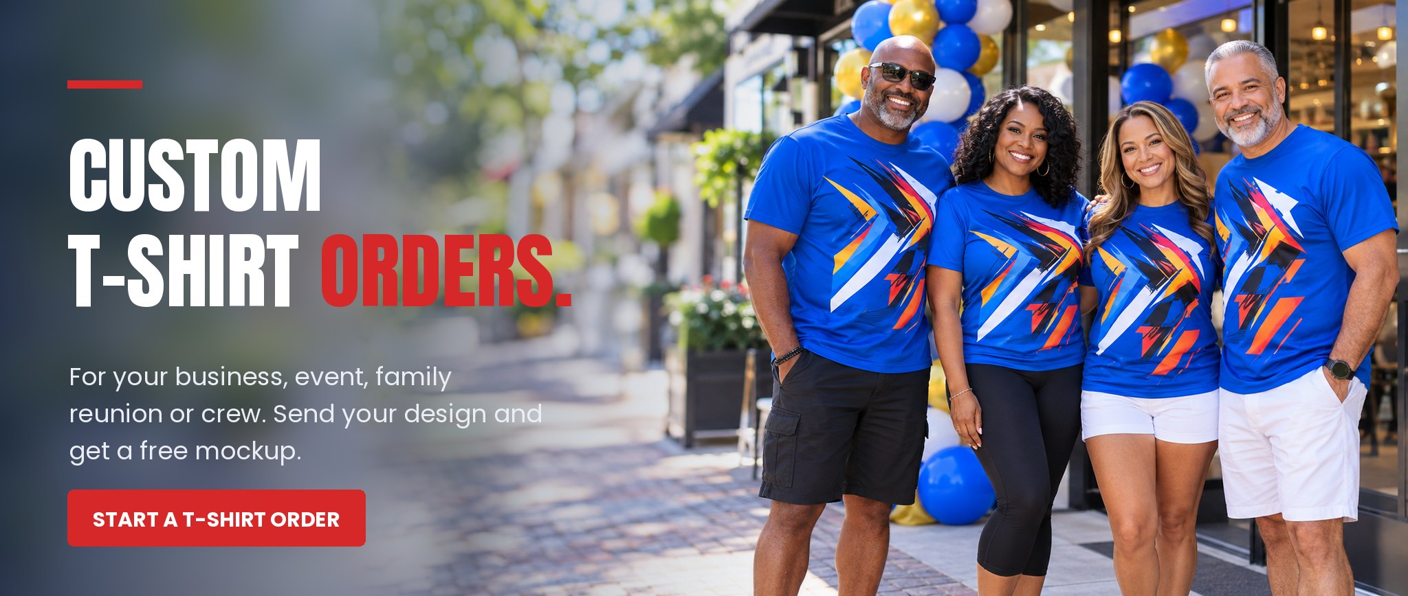 Custom t-shirt orders for your business, event or group