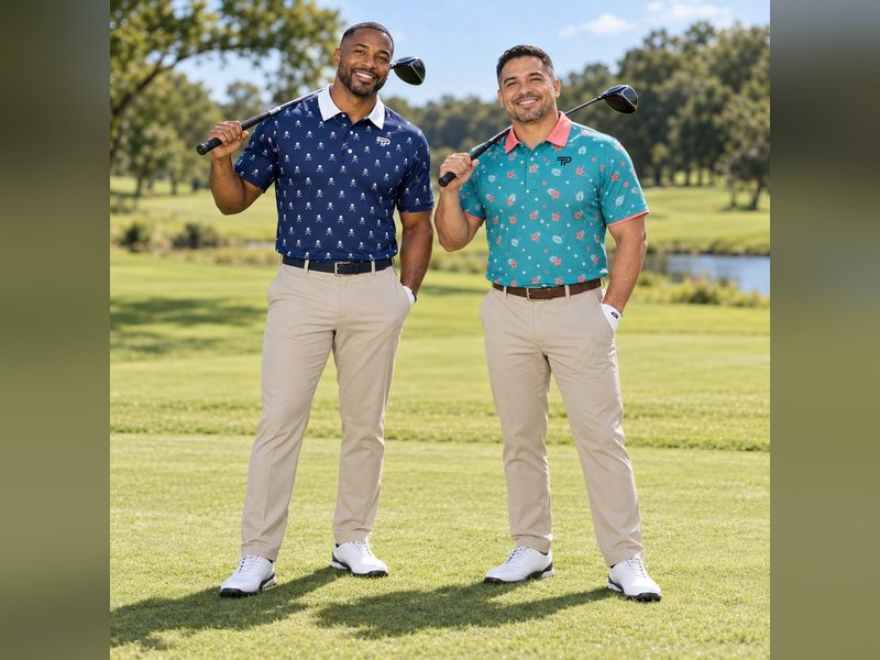 Golfers in custom polos